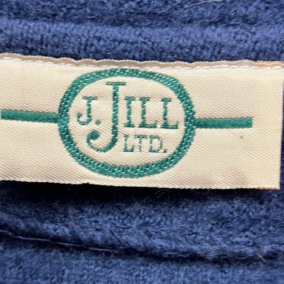 J. Jill Ltd. Vintage Worsted Wool Blue Button-down Boxy Fit Lagenlook Jacket M - Picture 7 of 9